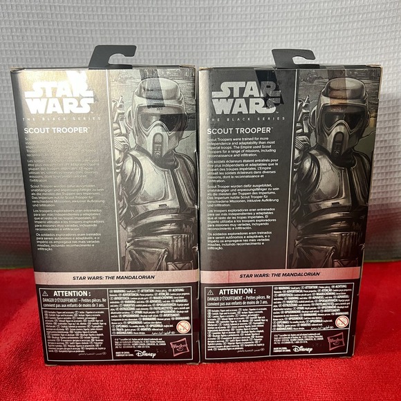 🔥 2x’s Star Wars Black Series Carbonized Scout Trooper Figure Mandalorian - Picture 5 of 5